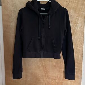 Aritzia Black Women's crop Hoodie